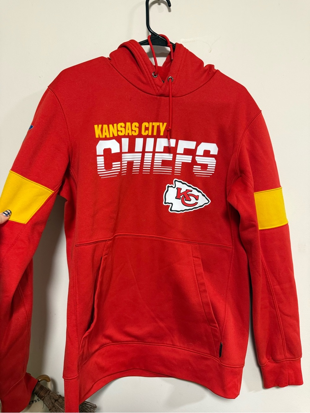 NFL Kansas City Chiefs Red & Yellow Crewneck Hoodie